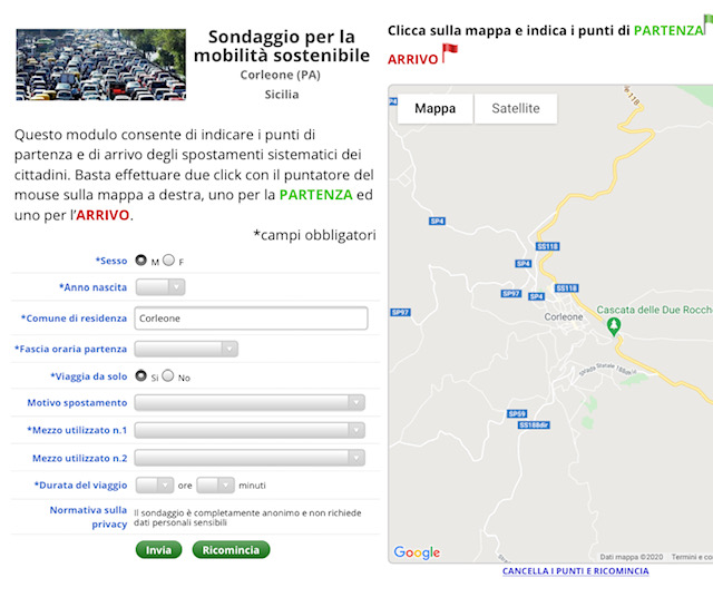Al via un sondaggio online sulla mobilità cittadina