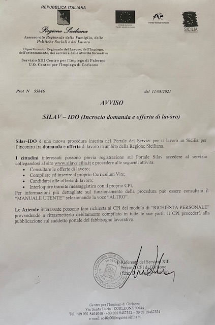 Silav-IDO, il nuovo servizio della Regione per chi cerca lavoro